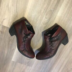 Rieker Antistress Ladies Leather Burgundy Ankle Boots Size 42